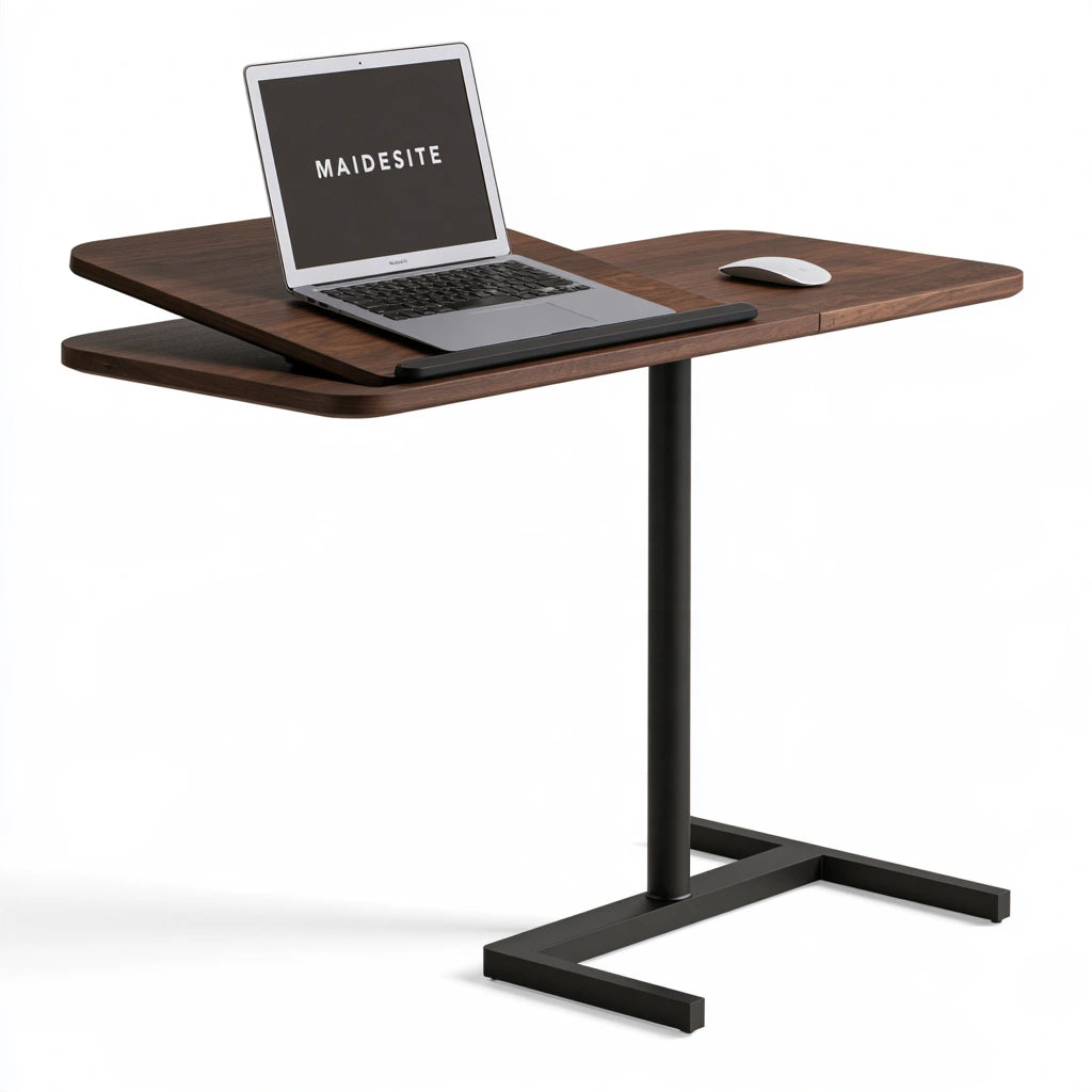 Verstellbarer Laptoptisch, in Walnussoptik, Farbe: dunkelbraun