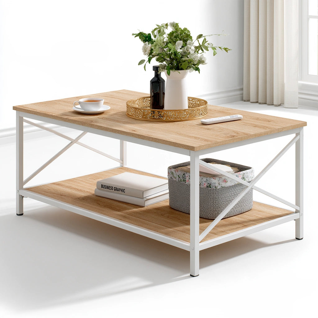Moderner Couchtisch, in Eichenoptik, Farbe: hellbraun