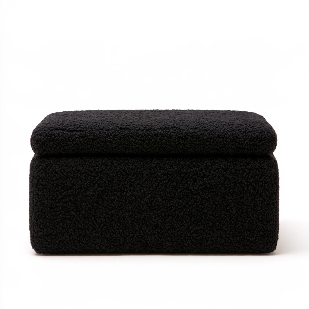 Stretchbezug für Relaxsessel, aus Bouclé-Gewebe, Farbe: schwarz
